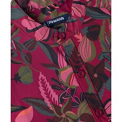 Pine Kids 100% Cotton Woven Full Sleeves Floral Printed Shirt - Multicolor