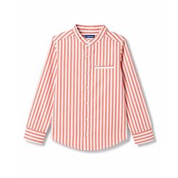 Pine Kids 100% Cotton Woven Full Sleeves Striped Shirt - Orange