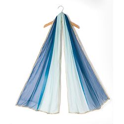 Pine Kids Woven Three Fourth Sleeves Kurti Churidar & Dupatta Set with Floral Embroidery & Sequin Detailing - Teal Blue