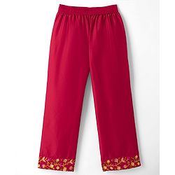 Pine Kids Woven 3/4th Sleeves Kurti and Churidar Set with Dupatta and Floral Embroidery in Red for 4-5 Years