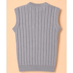 Pine Kids Cable Knit Sleeveless Pullover - Grey