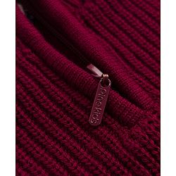 Pine Kids Knit Full Sleeves Solid Pullover Sweater - Wine
