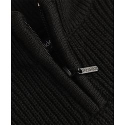 Pine Kids Knit Full Sleeves Solid Colour Pullover - Black