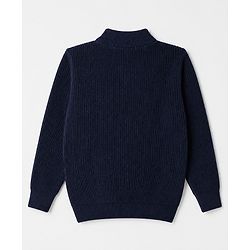 Pine Kids Knit Full Sleeves Sweater - Navy Blue