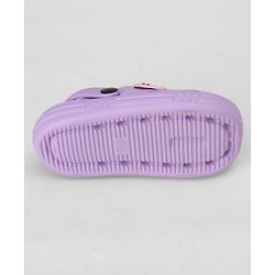 Pine Kids Backstrap Closure Clogs With Applique - Purple