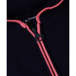 Pine Kids Knit Front Open Sweater with Full Sleeves and Hearts Design in Navy Blue for 4-5 Years