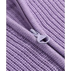 Pine Kids Knit Full Sleeves Solid Sweater Set - Purple