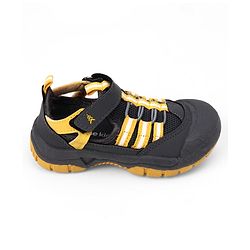 Pine Kids Velcro Closure Striped Sandals - Grey