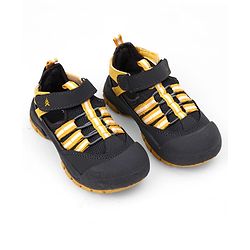 Pine Kids Velcro Closure Striped Sandals - Grey