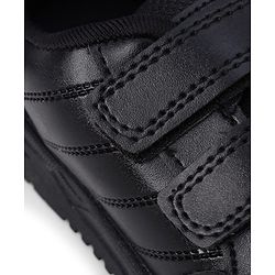 Pine Kids Velcro Closure Solid School Shoes - Black