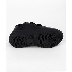Pine Kids Velcro Closure Solid School Shoes - Black