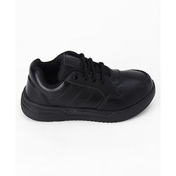 Pine Kids Velcro Closure Solid School Shoes - Black