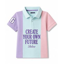 Pine Kids Cotton Knit T-Shirt with Half Sleeves and Create Your Own Future Believe Print for in PInk for 4-5 Years