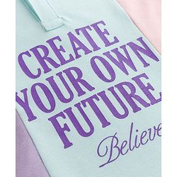 Pine Kids Cotton Knit T-Shirt with Half Sleeves and Create Your Own Future Believe Print for in PInk for 4-5 Years