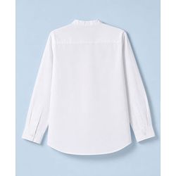 Pine Kids Cotton Woven Solid Shirt with Full Sleeves in White for 4-5 Years