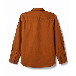 Pine Kids Cotton Woven Full Sleeves Solid Colour Shirt-Rust Orange
