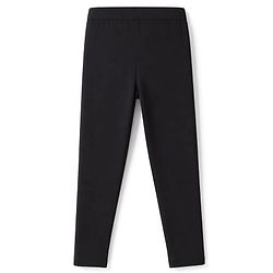 Pine Kids Cotton Lycra Knit Full Length Solid Colour Leggings -  Black