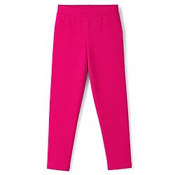 Pine Kids Cotton Lycra Knit Full Length Solid Colour Leggings -  Dark Pink