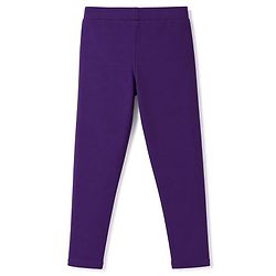 Pine Kids Cotton Lycra Knit Full Length Solid Colour Leggings -  Purple
