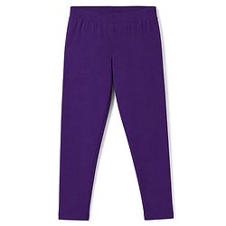 Pine Kids Cotton Lycra Knit Full Length Solid Colour Leggings -  Purple
