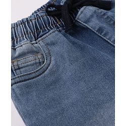 Pine Kids Cotton Blend Denim Full Length Washed Jeans - Blue