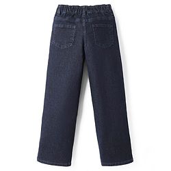 Pine Kids Denim Woven Full Length Jeans with Swirls and Suns Print - Blue