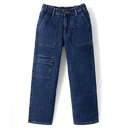 Pine Kids Denim Full Length Solid Jeans in Blue