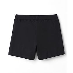 Pine Kids Cotton Lycra Knit Solid Cycling Shorts With Logo Print Pack Of 3  - Black