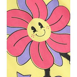 Pine Kids Cotton Knit Half Sleeves T-Shirts with Positive Attitude & Enjoy Every Moment Text and Flower Butterfly Print Pack of 3 - Yellow Red & Purple