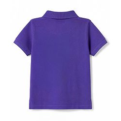 Pine Kids Cotton Knit Half Sleeves Solid Polo T-Shirt - Brown