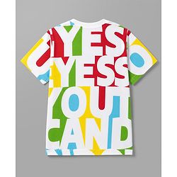 Pine Kids Cotton Knit Half Sleeves T-Shirt with Text Print - White