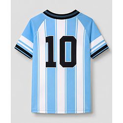 Pine Active Knit Raglan Half Sleeves Striped T-Shirt - Blue