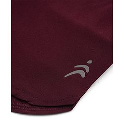 Pine Active Woven Above Knee Length Solid Color Performance Shorts - Wine