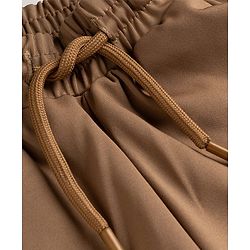 Pine Active Knit Knee Length Solid Shorts with Stretch-Brown