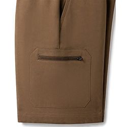 Pine Active Knit Knee Length Solid Shorts with Stretch-Brown