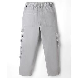 Pine Kids Denim Woven Full Length Jeans with Cargo Pockets - Beige