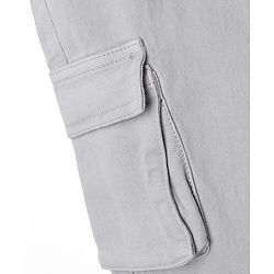 Pine Kids Denim Woven Full Length Jeans with Cargo Pockets - Beige