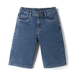 Pine Kids Denim Woven Solid Short in Blue
