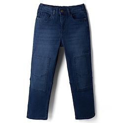 Pine Kids Denim Woven Full Length Jeans in Navy Blue