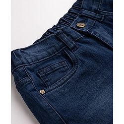Pine Kids Denim Woven Full Length Jeans in Navy Blue