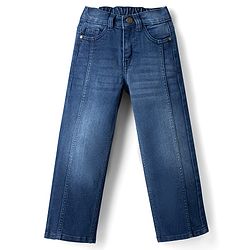 Pine Kids Denim Woven Full Length Washed Jeans - Blue