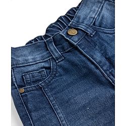 Pine Kids Denim Woven Full Length Washed Jeans - Blue