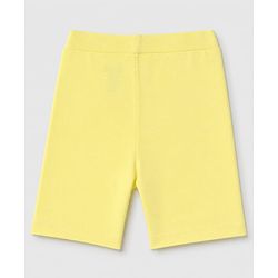 Pine Kids Cotton Lycra Knit Above Knee Length Cycling Shorts Pack of 3 - Blue, Light Blue & Yellow