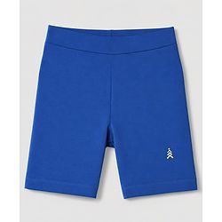 Pine Kids Cotton Lycra Knit Above Knee Length Cycling Shorts Pack of 3 - Blue, Light Blue & Yellow