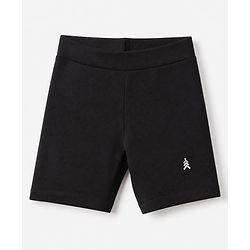 Pine Kids Cotton Lycra Knit Above Knee Length Cycling Shorts Pack of 3 - Black