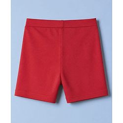 Pine Kids Cotton Lycra Knit Above Knee Length Cycling Shorts Assorted Pack of 3 - Red White & Black