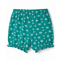 Pine Kids Cotton Elastane Knit Floral Printed Bloomers Pack of 3 - Pink Green  & White