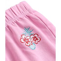 Pine Kids Cotton Elastane Knit Floral Printed Bloomers Pack of 3 - Pink Green  & White