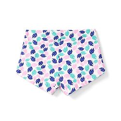 Pine Kids Cotton Elastane Knit Leaves Printed Bloomers Pack Of 3 - Pink Blue & White