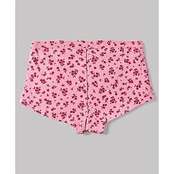 Pine Kids Cotton Elastane Knit Floral Printed Panties Pack of 3 - Red & Pink